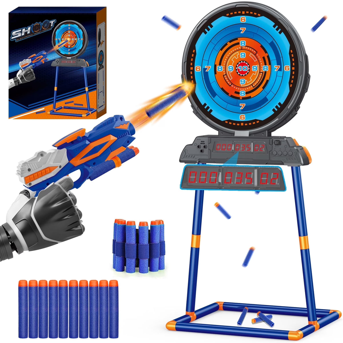 Carsky Digital Target Game, Shooting Practice for Nerf, Target Shooting Games, Christmas Birthday Gift