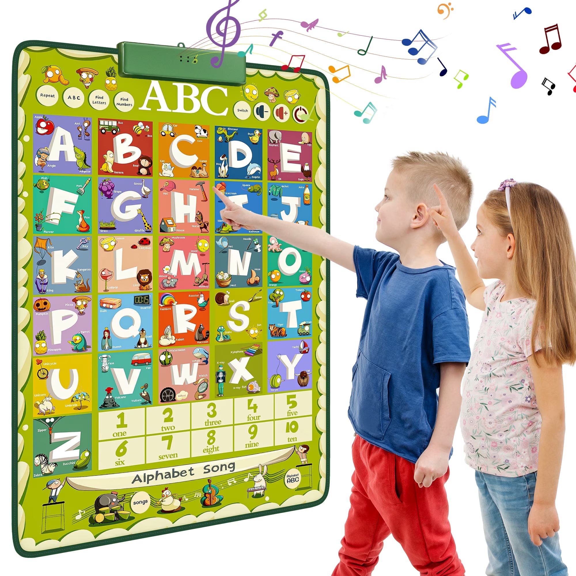 Carsky Electronic Alphabet Wall Chart for Kids, 100 Words Interactive ...